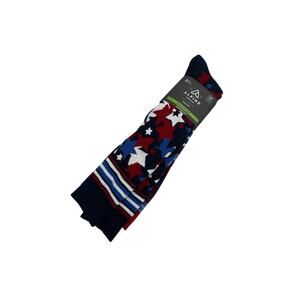 Alpine Design Snowsport Socks Blue Red Calf Cut Mens Size Large 8-12 NWT